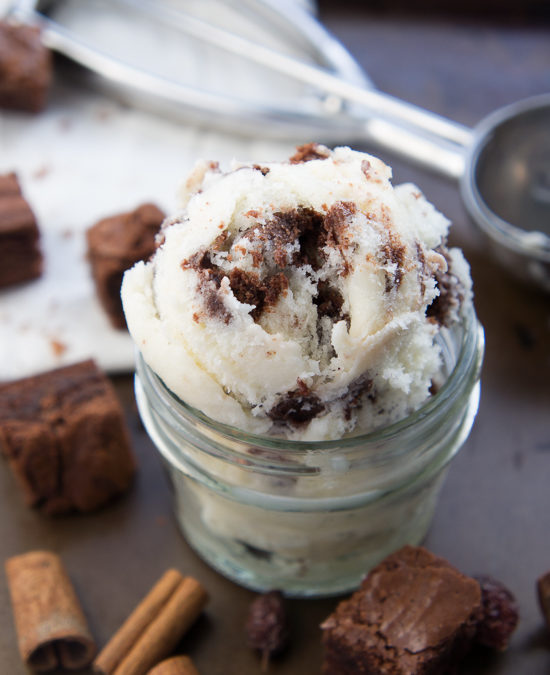 Eggnog Brownie Chunk Ice Cream