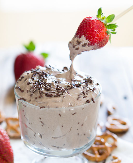 Chocolate Cheesecake Cake Batter Dip