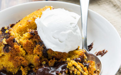 Crock Pot Pumpkin Chocolate Lava Cake