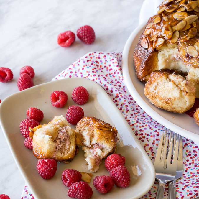 Raspberry Cheesecake Monkey Bread