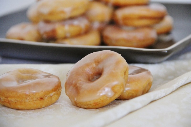 Mini Sweet Potato Donuts with Maple Glaze