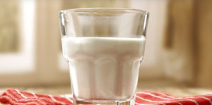 A glass of milk