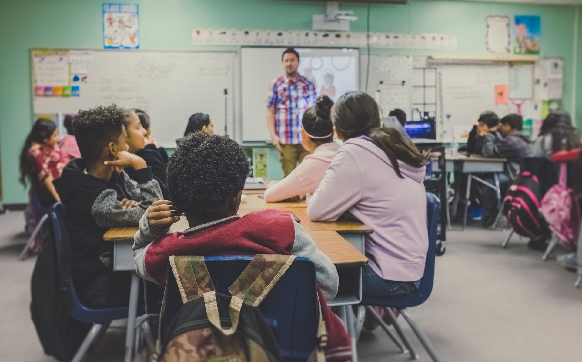 schools2 students sitting in a classroom