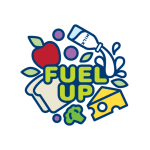 Fuel Up In School Wellness Program Logo with fruit, vegetables and milk
