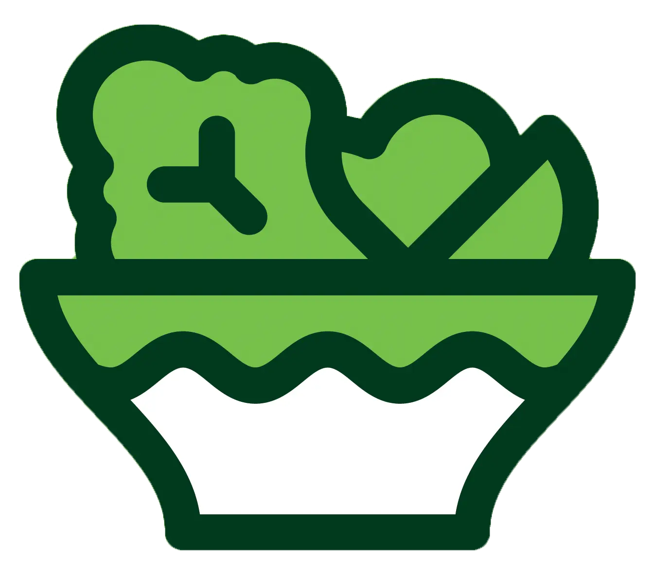 Meal prep favicon of a salad bowl in green